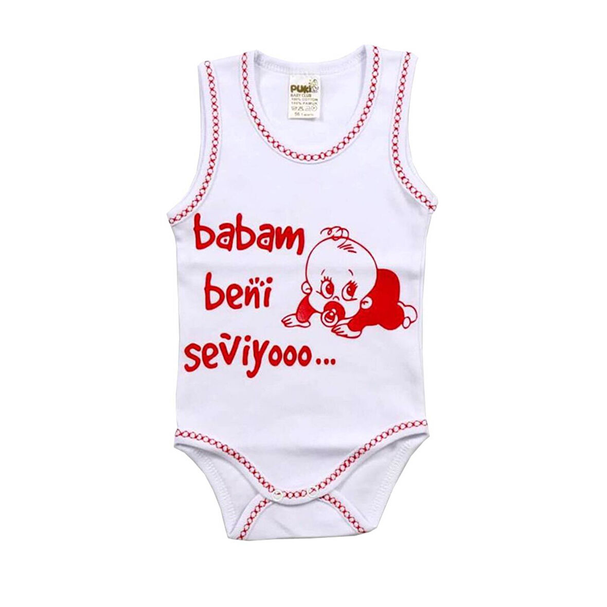 Babam Beni Seviyoo Askılı Yazlık Bebek Zıbın