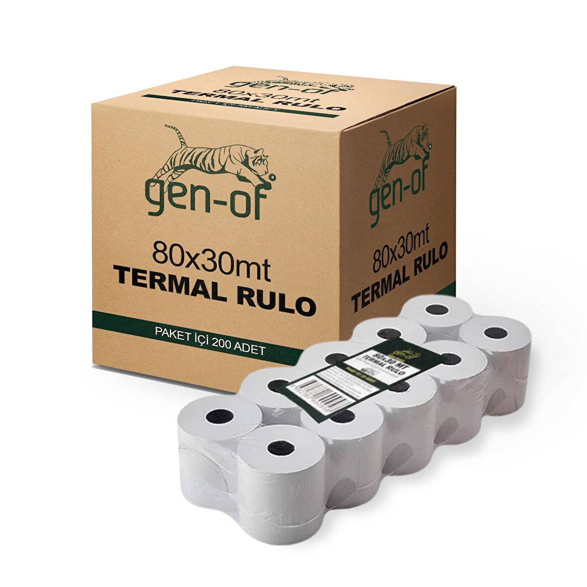 Gen-Of 80x30 Termal Rulo Pos Rulosu 200 lü ( 1 Koli )