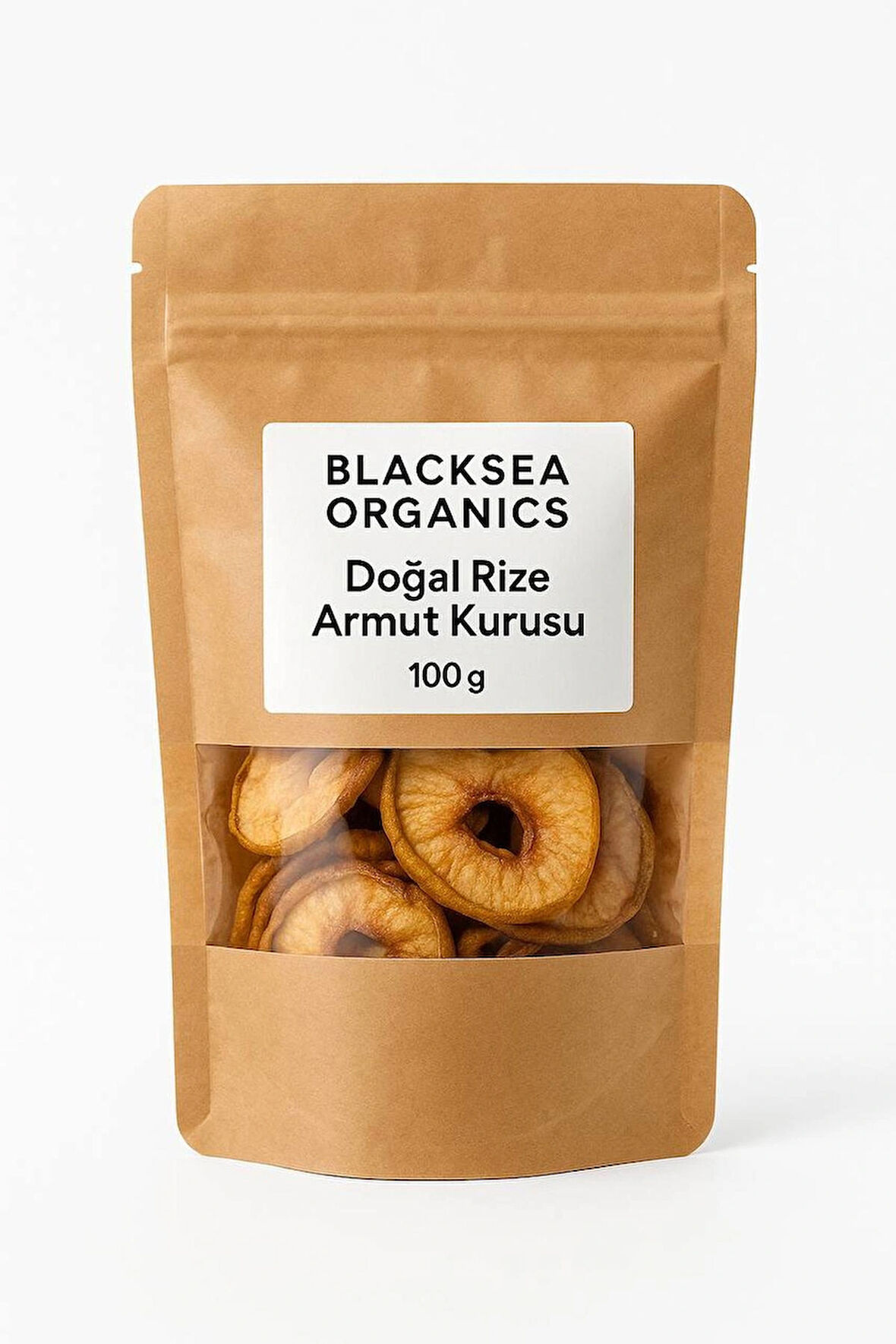 BlackSea Organics Doğal Rize Armut Kurusu 100 g – Koruyucu ve Katkı İçermez, Şeker İlavesiz, Sağlıklı Atıştırmalık