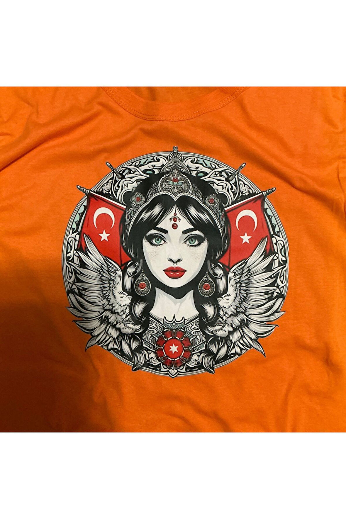 Güçlü Türk Kadını Baskılı Tişört