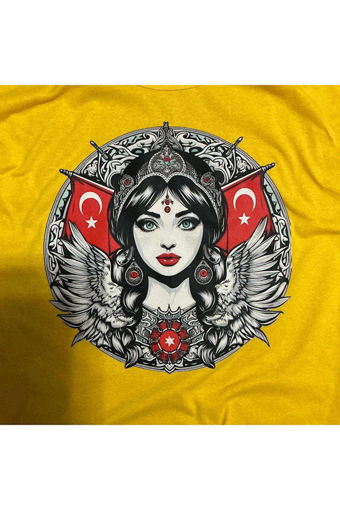 Güçlü Türk Kadını Baskılı Tişört