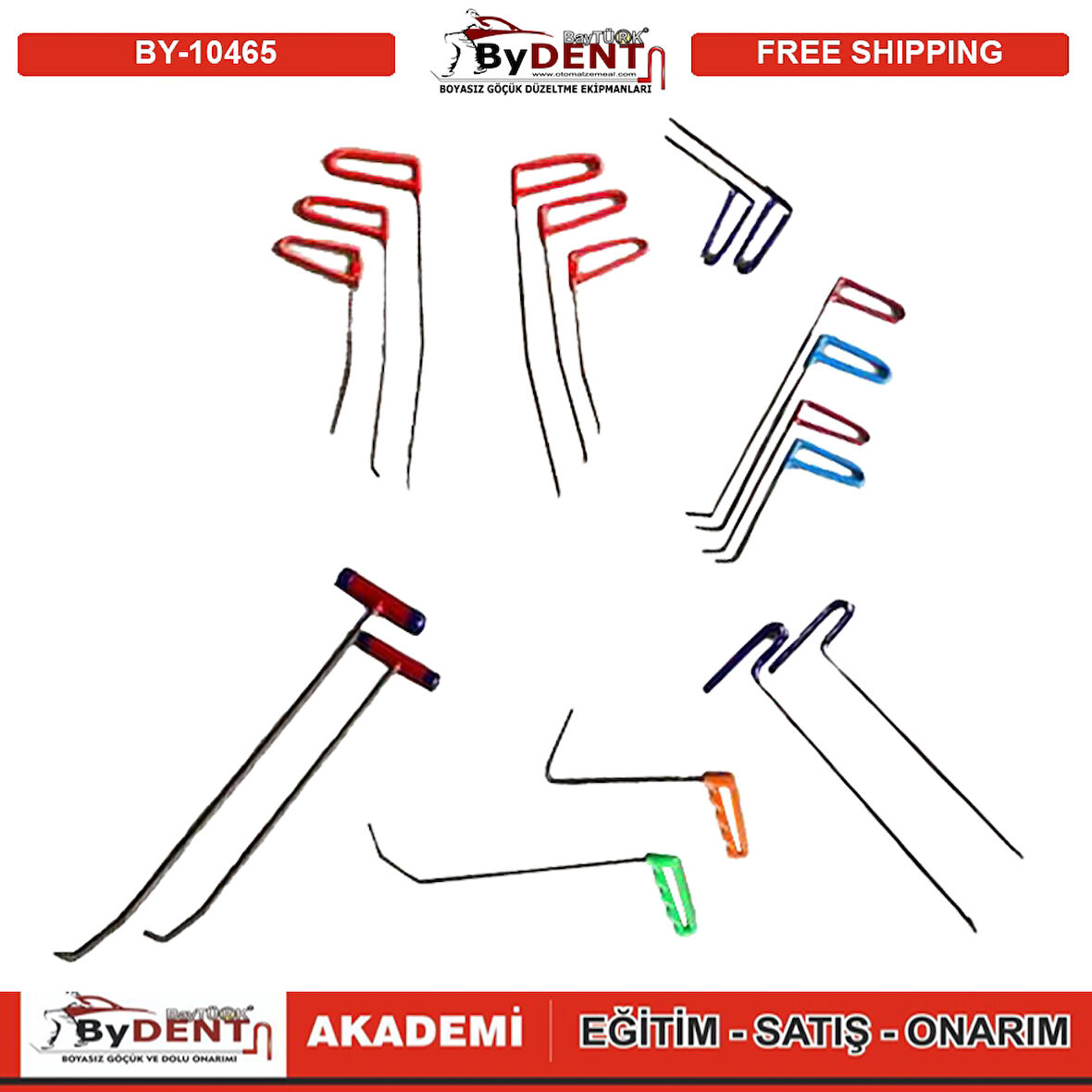 Pdr Boyasız Göçük Düzeltme 18 Parça Pro Çubuk Seti