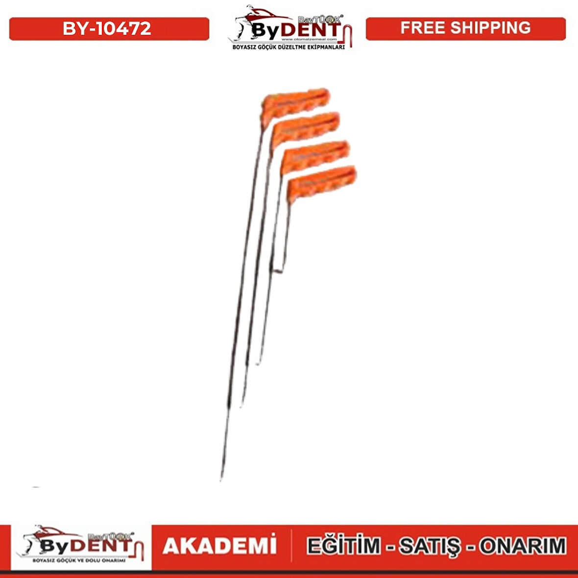 Pdr Boyasız Göçük Düzeltme 4 Parça Sustalı Çubuk Seti