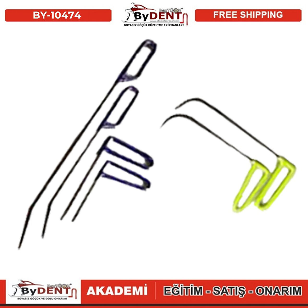 Pdr Boyasız Göçük Düzeltme 7 Parça Sustalı Çubuk Seti