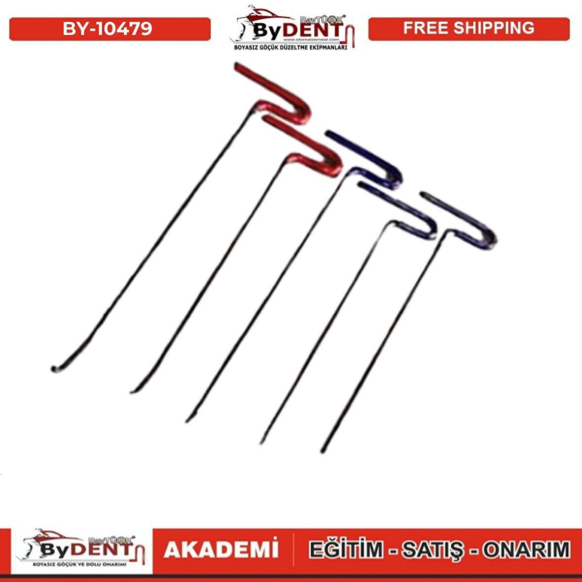 Pdr Boyasız Göçük Düzeltme 5 Parça Sustalı Çubuk Seti