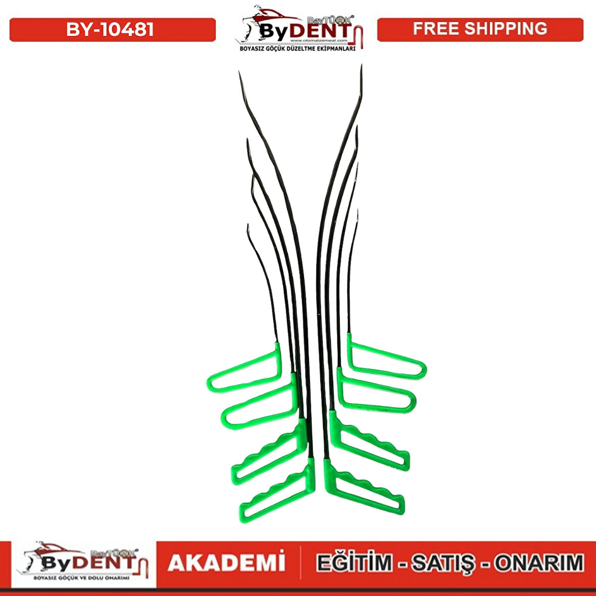 Pdr Boyasız Göçük Düzeltme 8 Parça Özel Tasarım Çubuk Seti