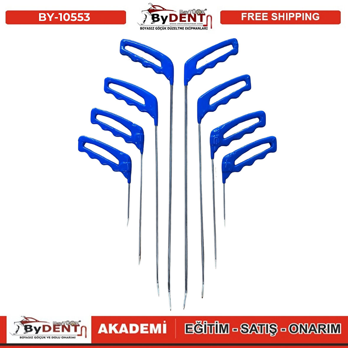 Pdr Boyasız Göçük Düzeltme 8 Parça Çubuk Seti