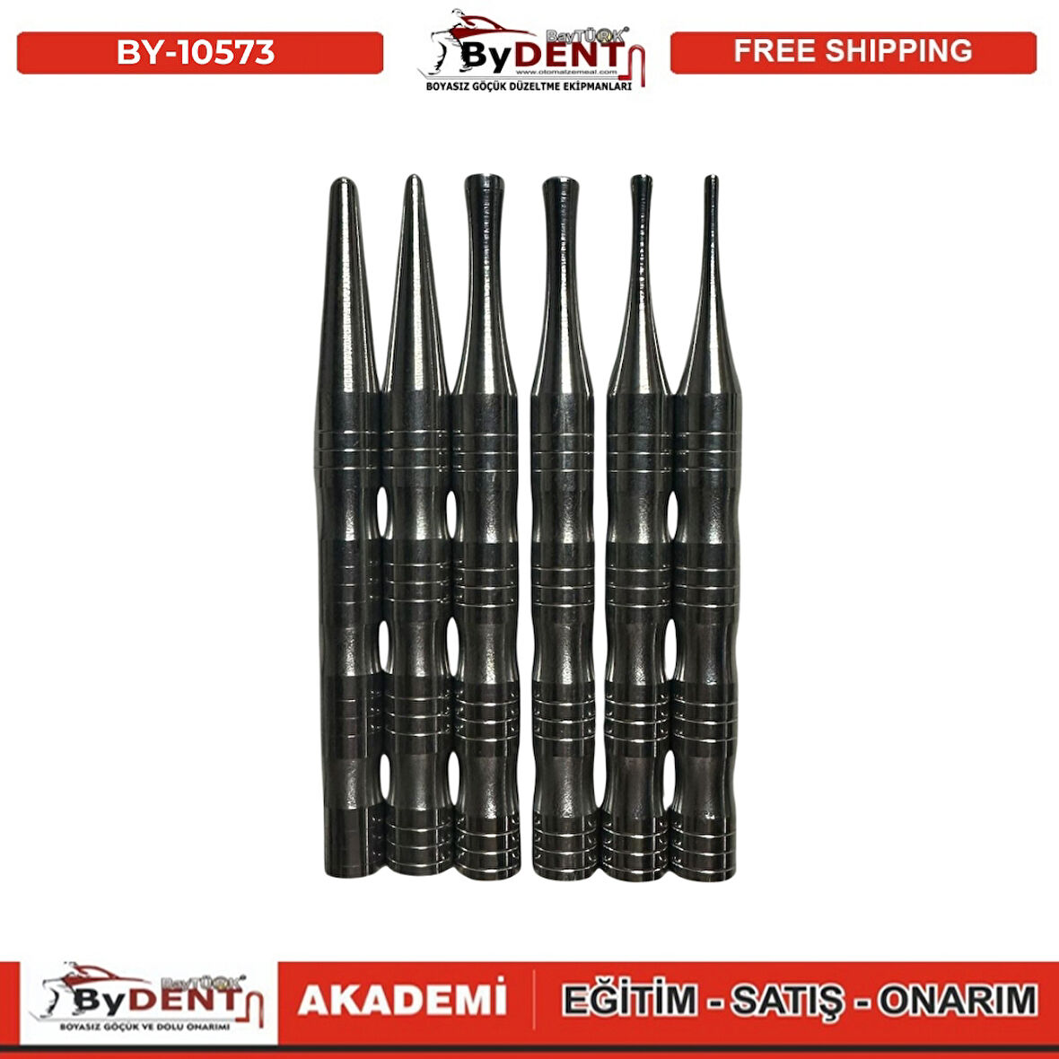 Pdr Boyasız Göçük Düzeltme Özel tasarım Metal Damar Kırma 6 lı Set