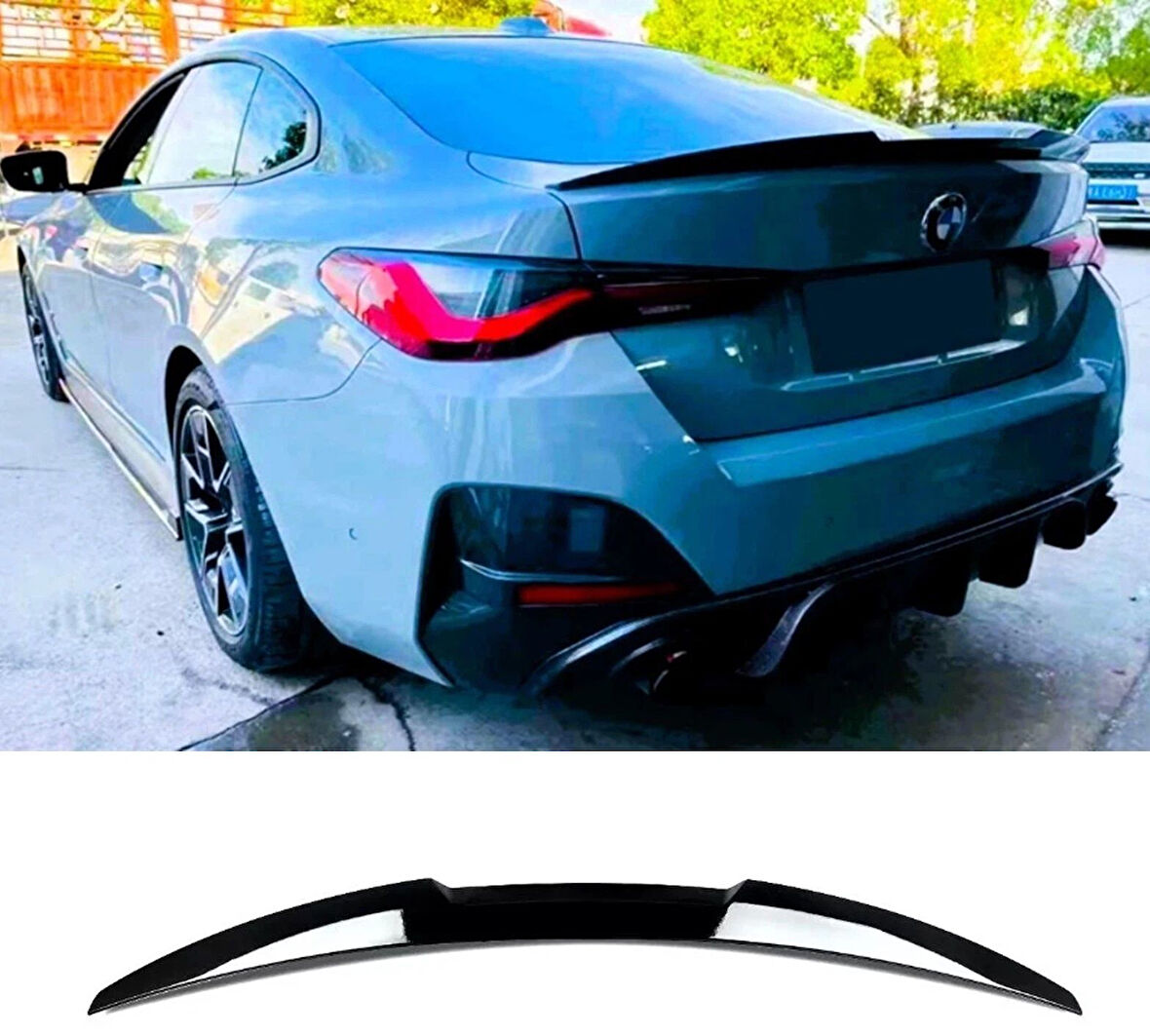 AUTOGP  Bmw g26 m4 yarasa bagaj üstü spoiler siyah boyalı plastik 2021+