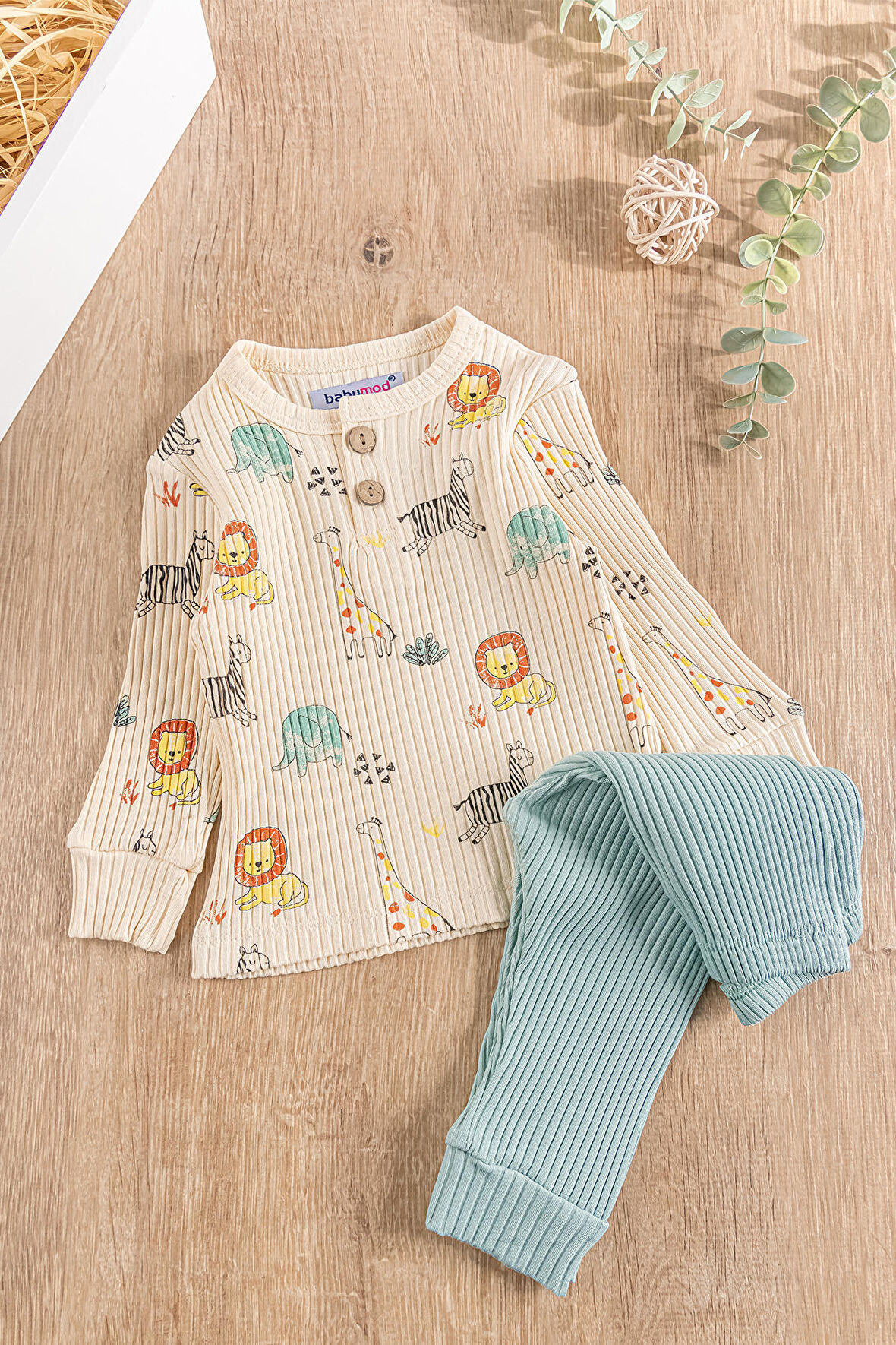 Sevimli Hayvanlar Figürlü 2'li Erkek Bebek Takım