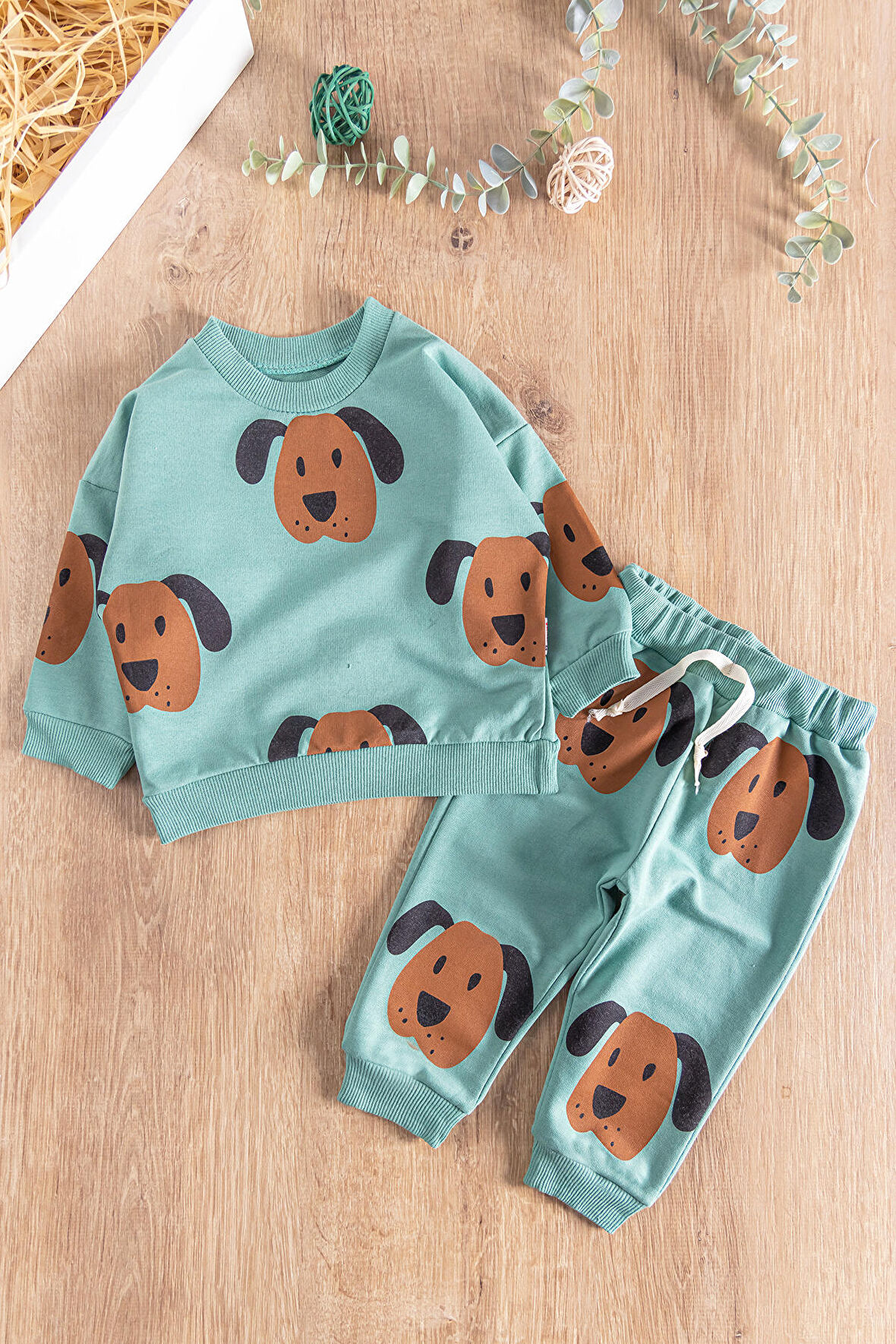 Oversize Baskılı 2'li Erkek Bebek Takımı