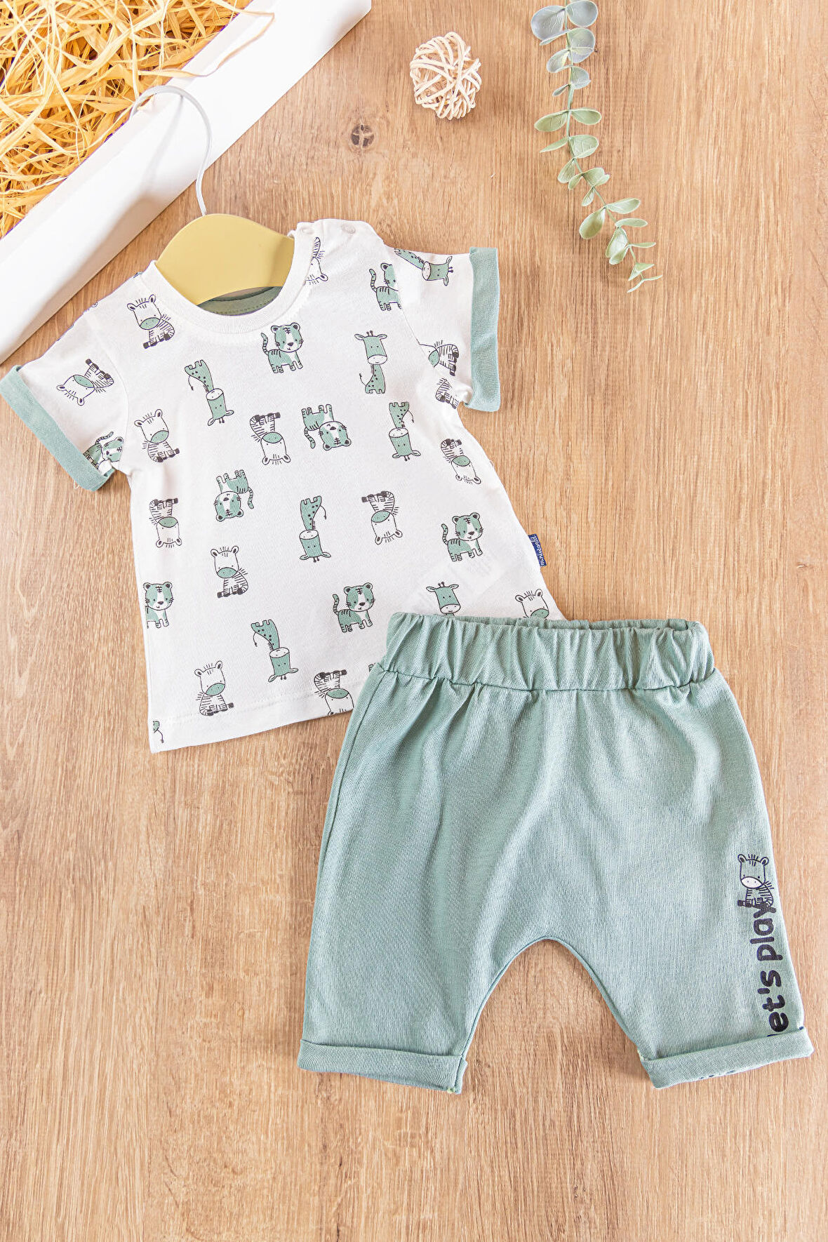 Sevimli Dostlar 2'li Yazlık Erkek Bebek Takım