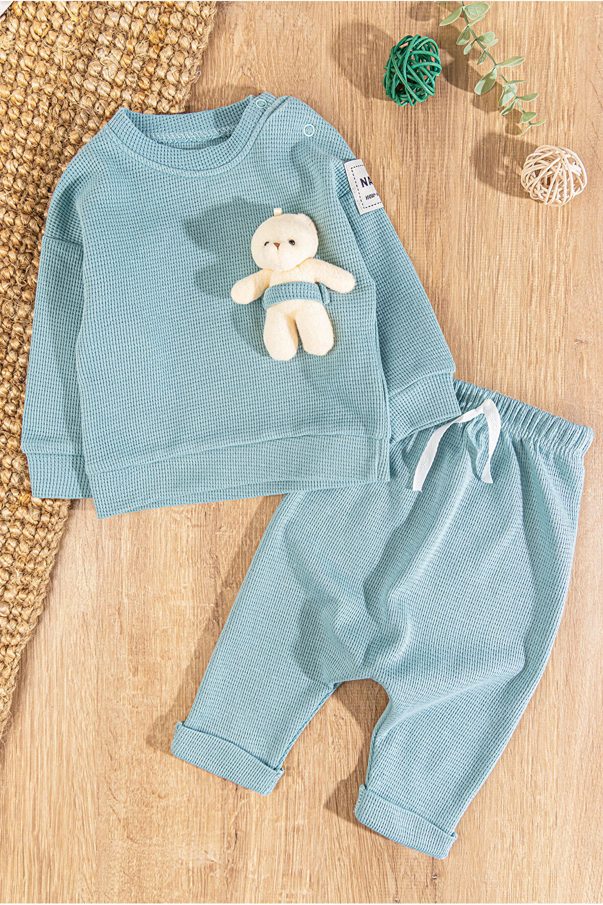 Oyuncak Ayıcıklı 2'li Erkek Bebek Takım