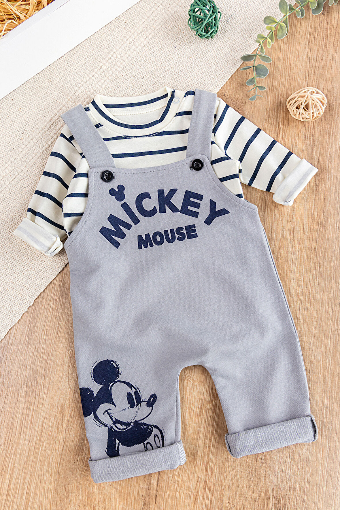 Erkek Bebek Tulum Salopet Takım 2'li