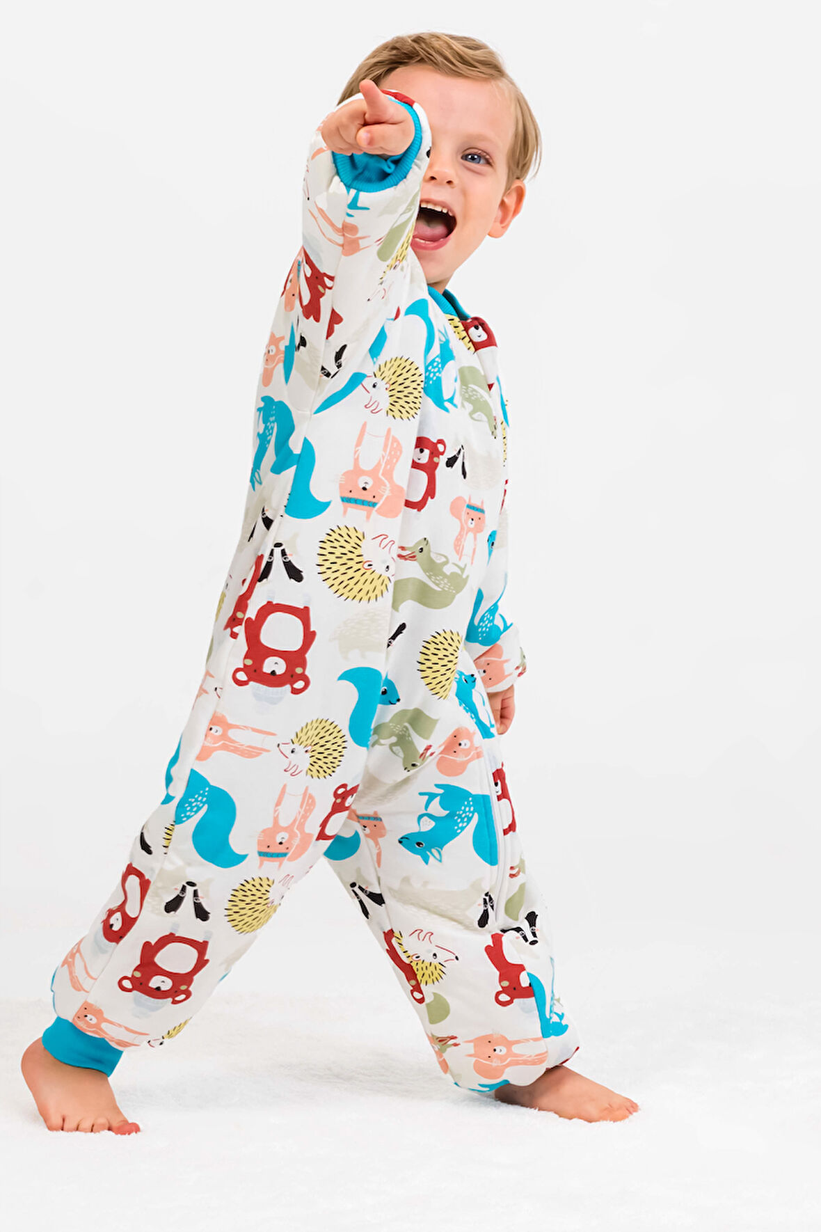 Elyaf Dolgulu 2,5 Tog Pamuklu Penye Astarlı Kız /Erkek Çocuk Uyku Tulumu 