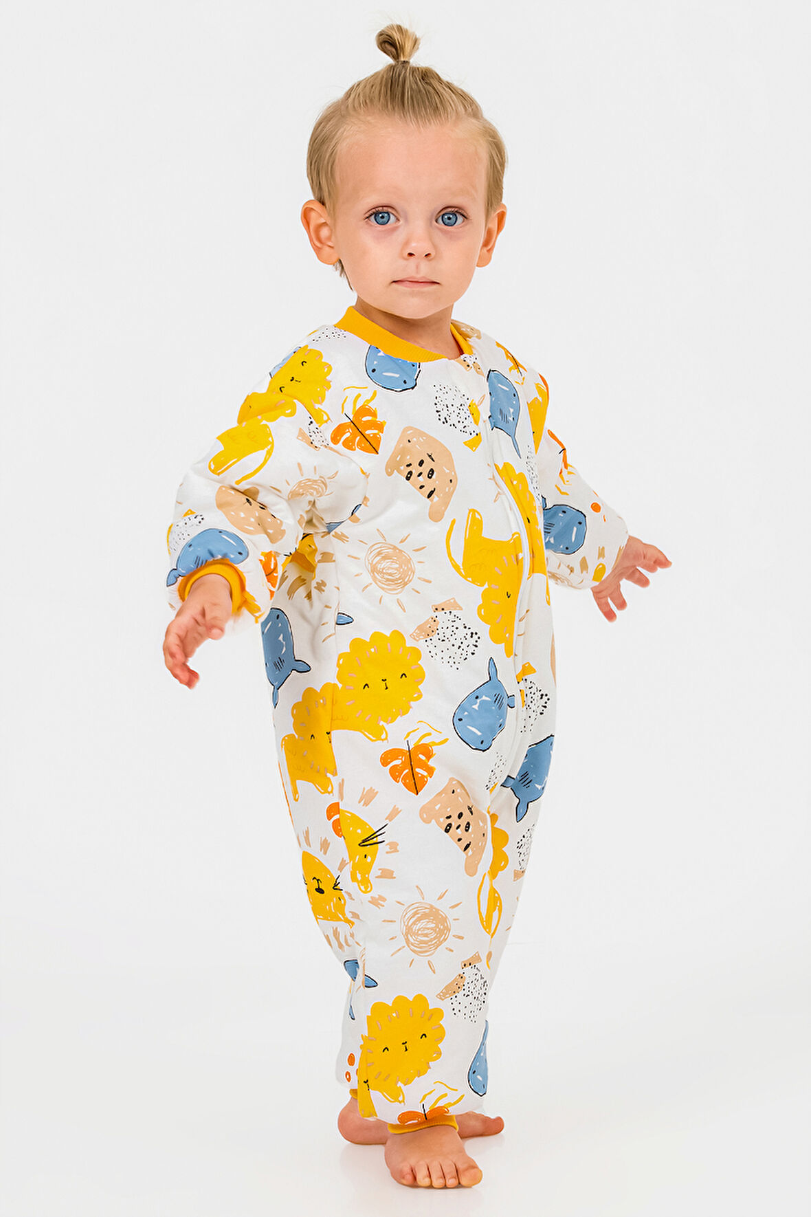 Elyaf Dolgulu 2,5 Tog Pamuklu Penye Astarlı Kız /Erkek Çocuk Uyku Tulumu 