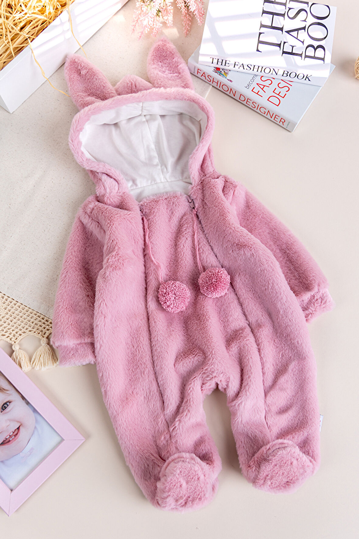 Kışlık Peluş Welsoft  Penye Astarlı Pamuklu Kız Erkek Bebek Tulum