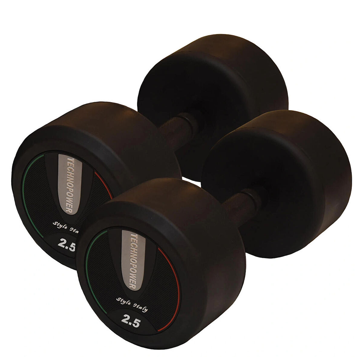 Technopower Kauçuk Olimpik Dumbell 2,5 Kg Çift Style Italy