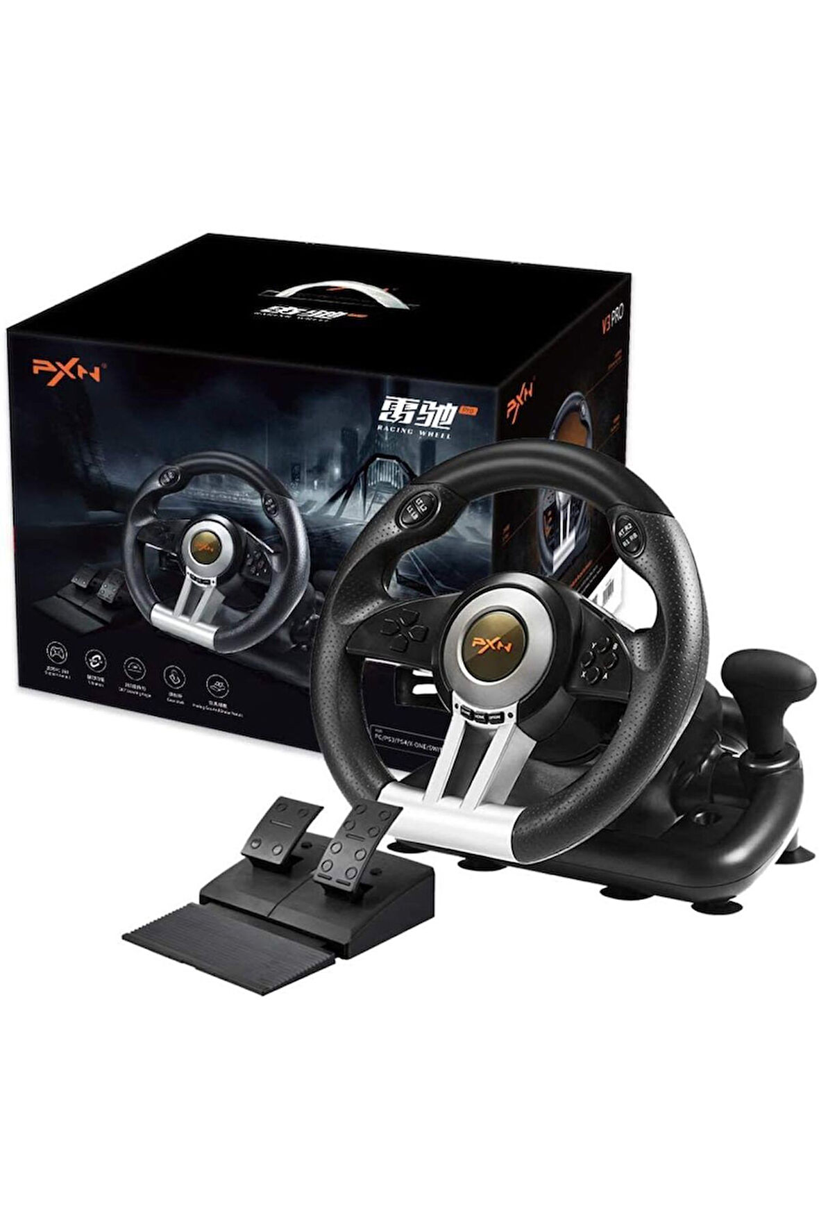 PXN V3 Pro titreşim oyun PS4 için direksiyon denetleyici, PS3, XBOX ONE, XBOX serisi S/X, PC