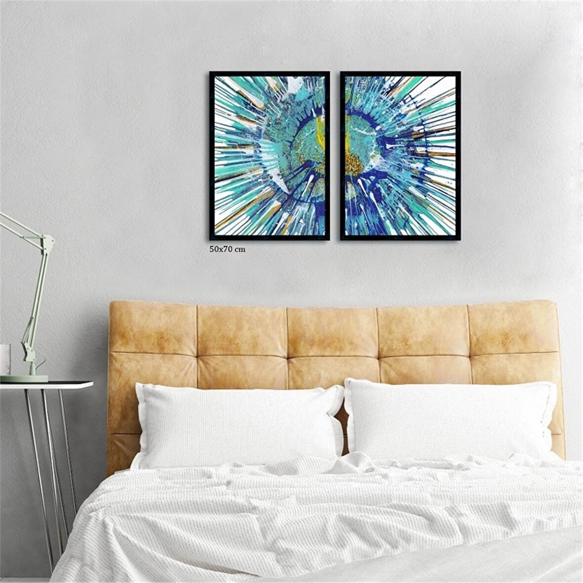 Çerçeveli Doku Efektli Tablo Seti 105x70 cm