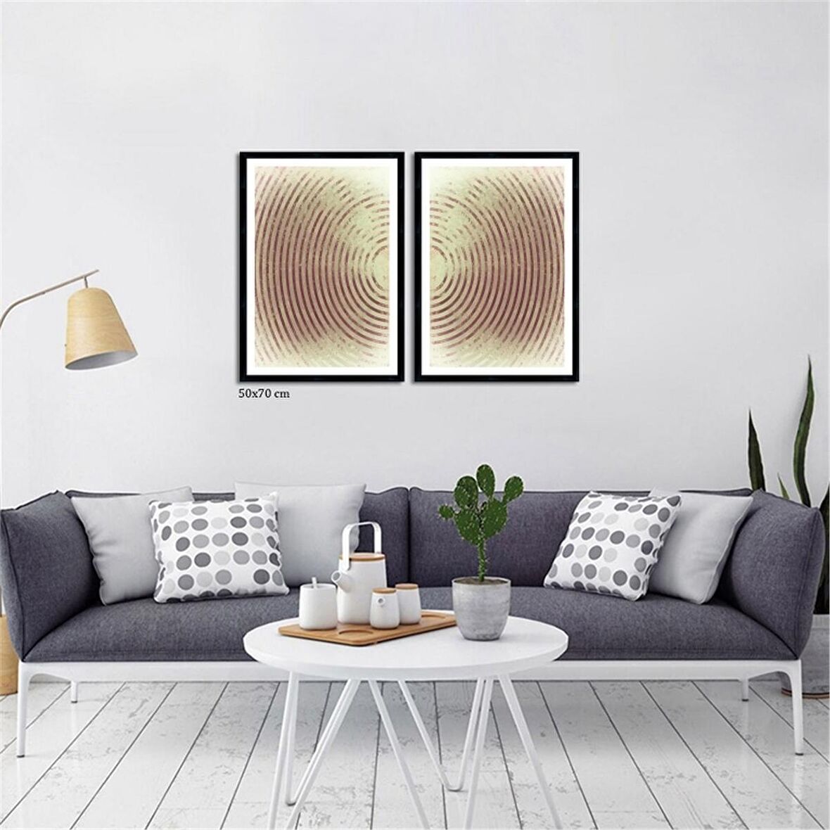 Çerçeveli Doku Efektli Tablo Seti 105x70 cm