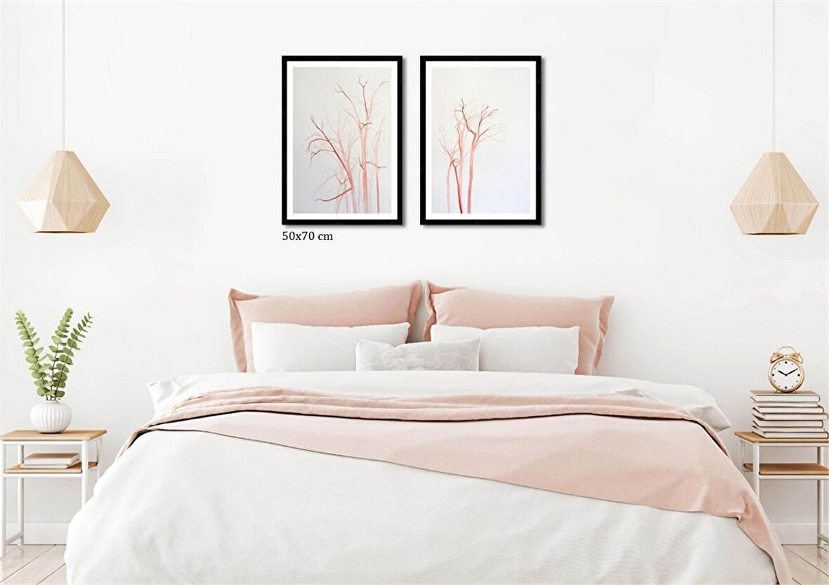 Çerçeveli Doku Efektli Tablo Seti 105x70 cm