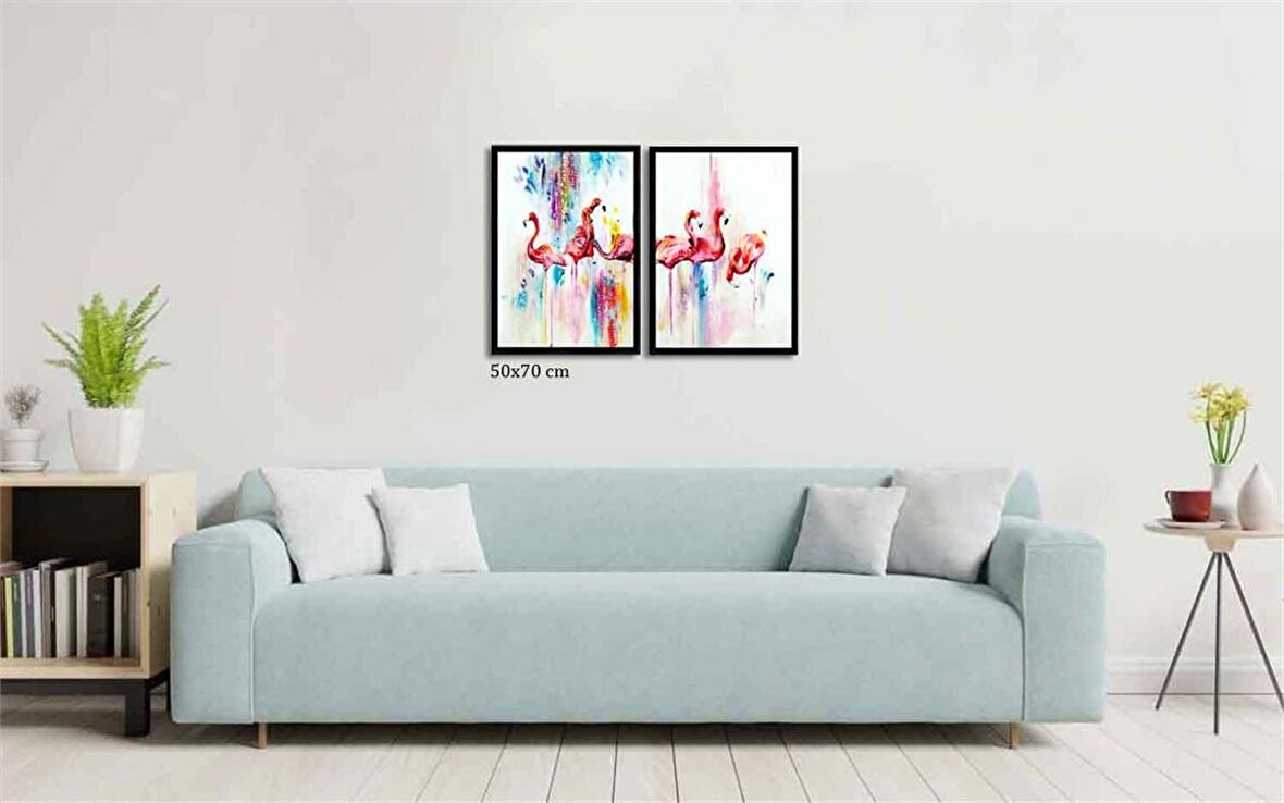 Çerçeveli Doku Efektli Tablo Seti 105x70 cm