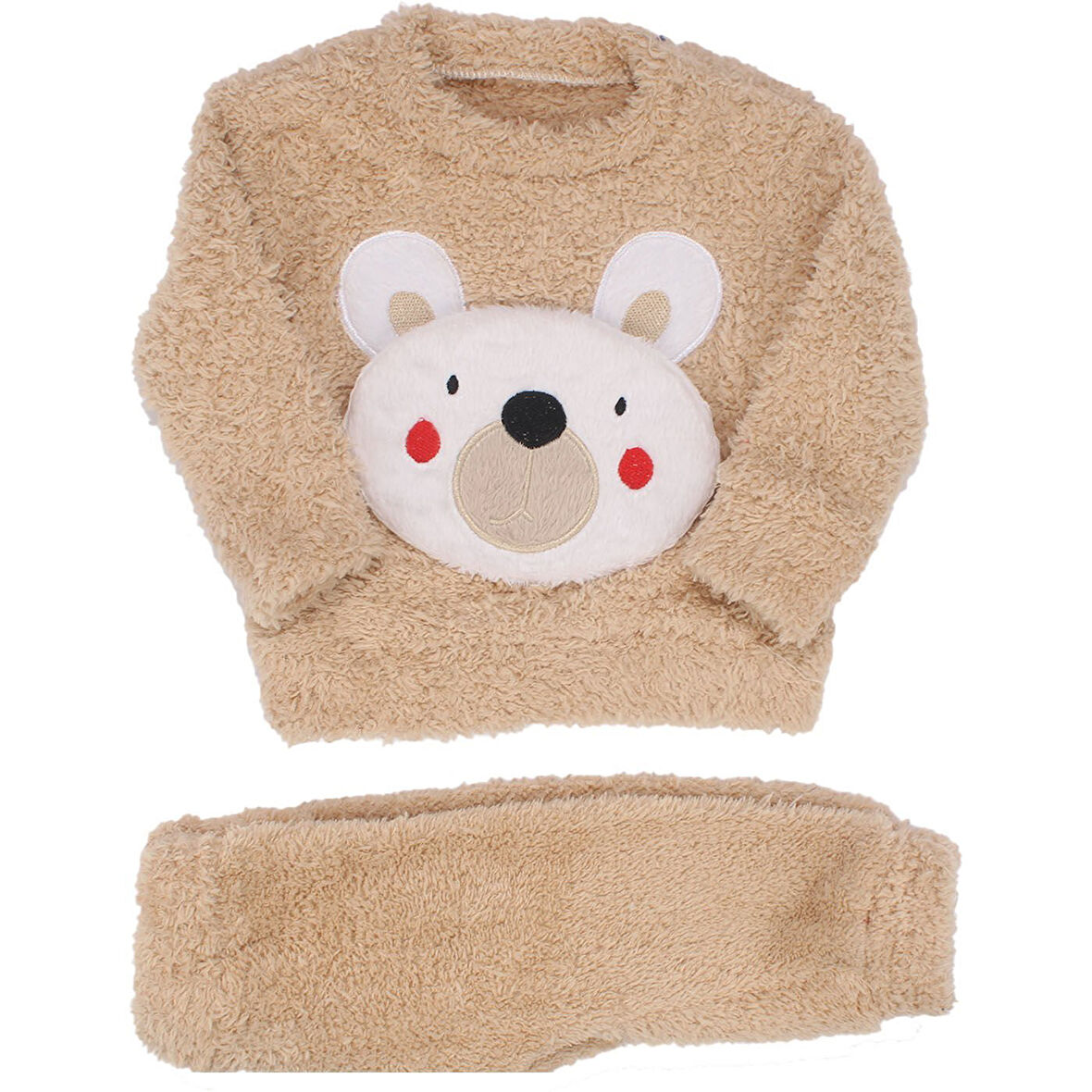 Erkek Bebek Bej Ayıcık Welsoft 2'li Peluş Takım