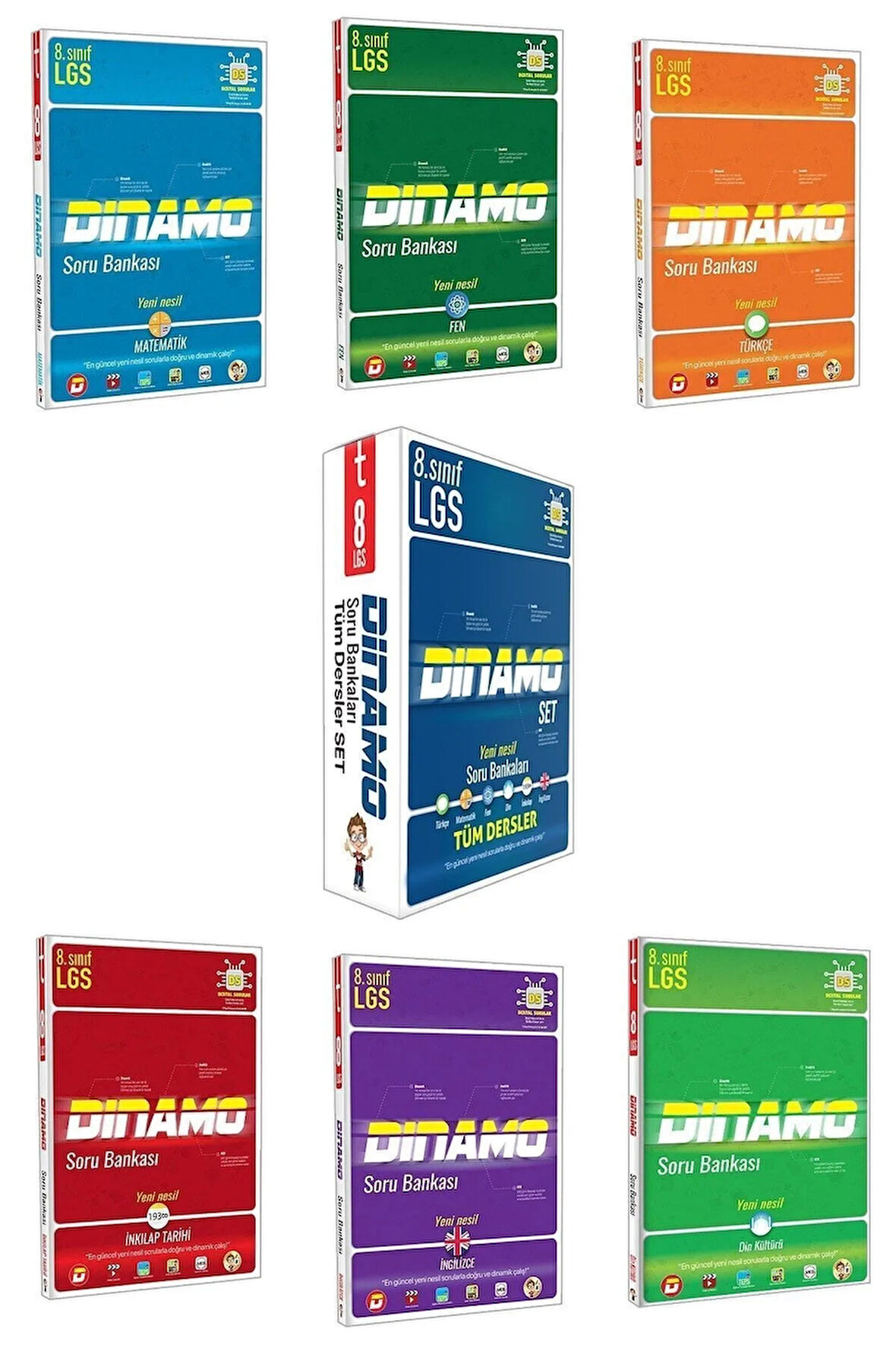 Tonguç 8. Sınıf Dinamo Tüm Dersler Soru Bankası Seti