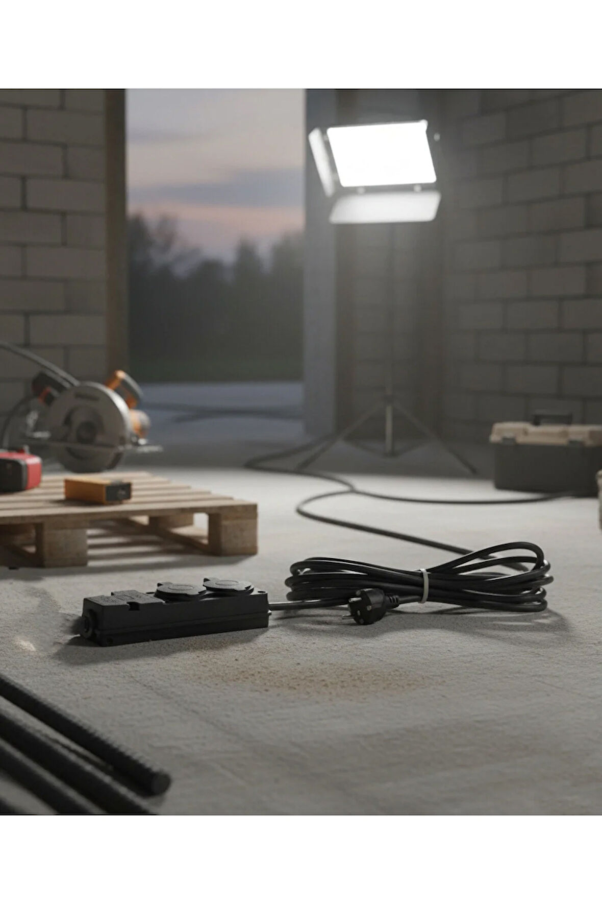 HV408 – 3’lü Kauçuk Grup Priz (20 Metre / 3×2,5mm²)