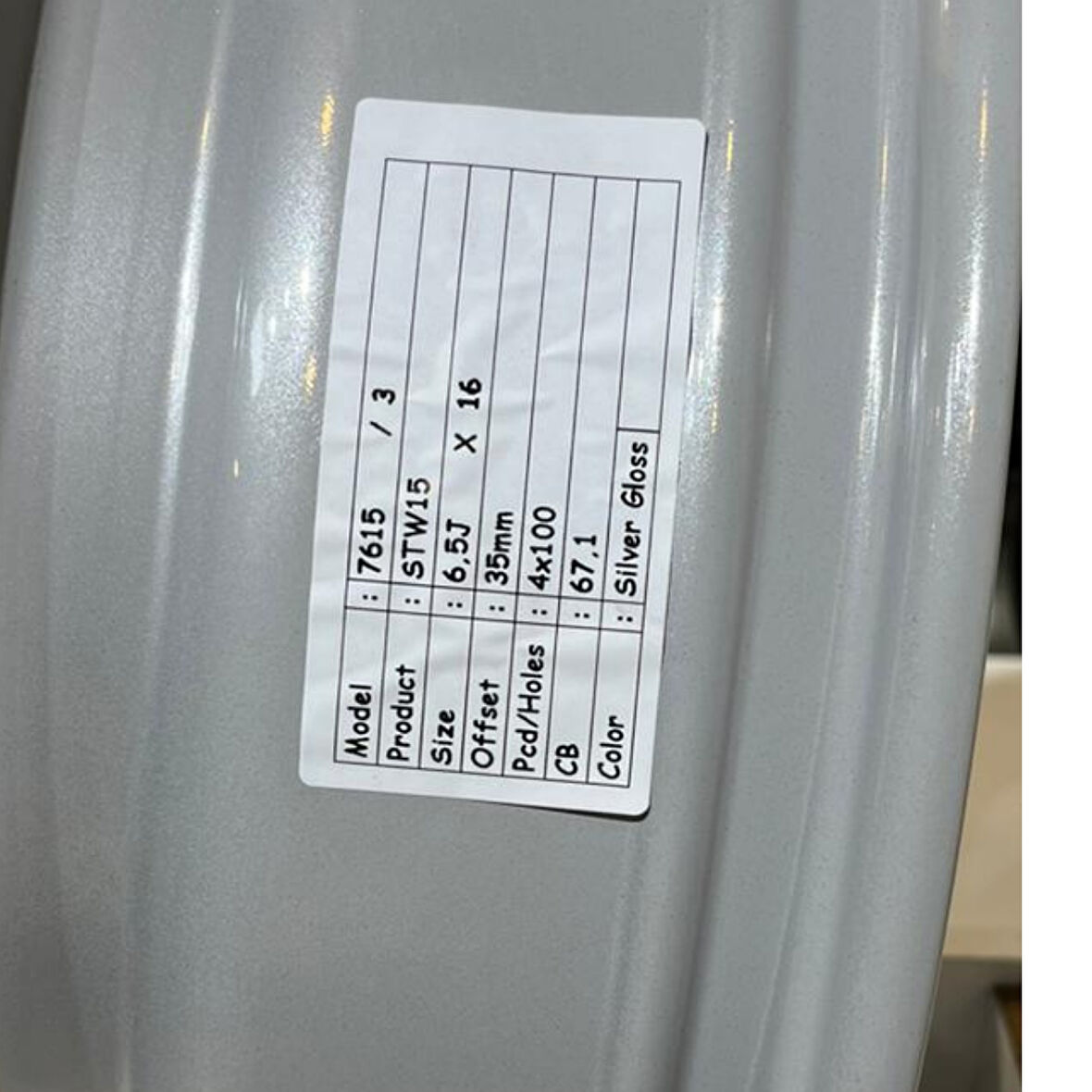 SONİC 7615 6.5*16 4*100 ET35 67.1 SILVER JANT 2 li Takım