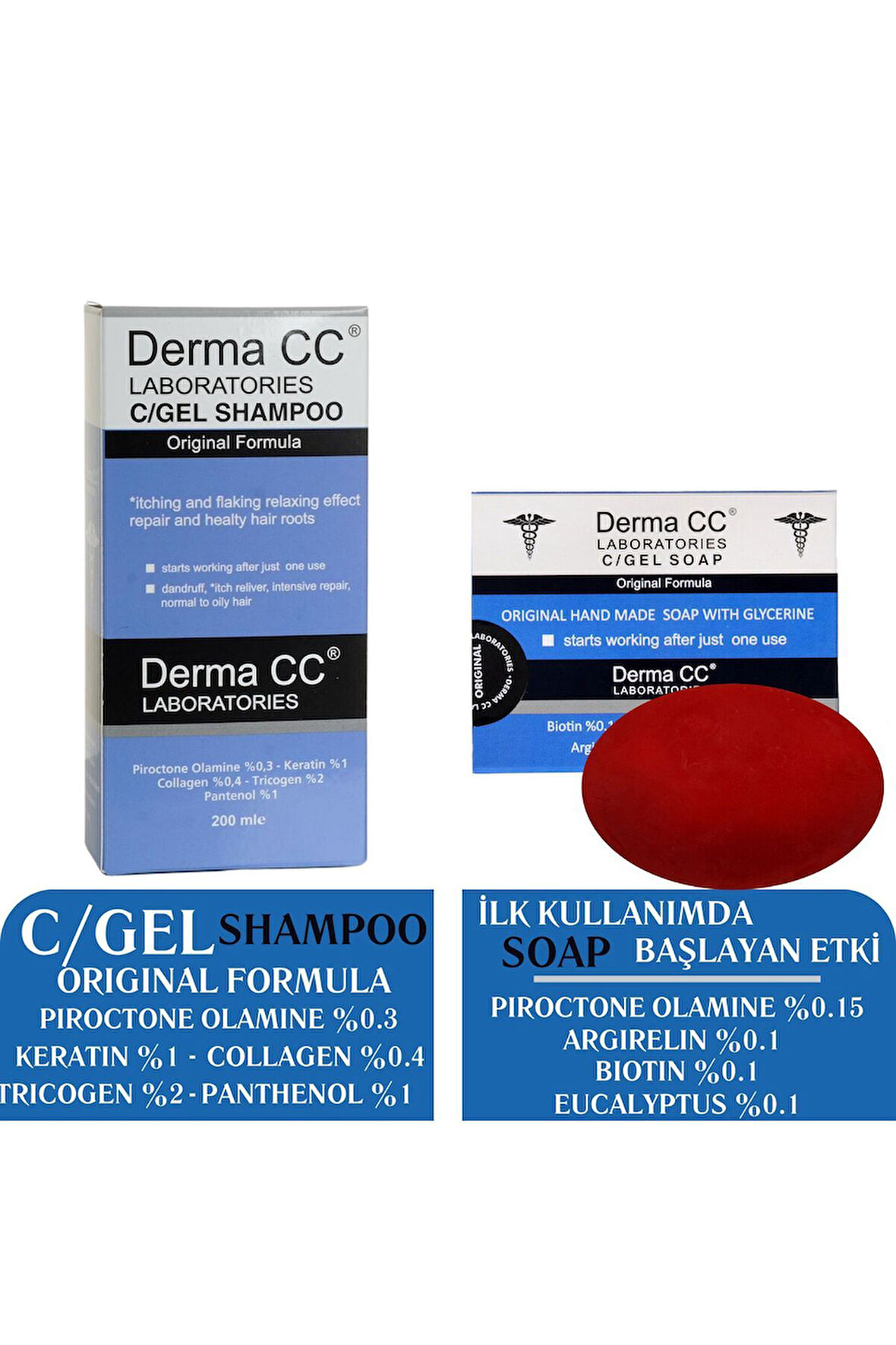 C/GEL Şampuan 200m + C/gel Sabun 120g - Onarım Seti