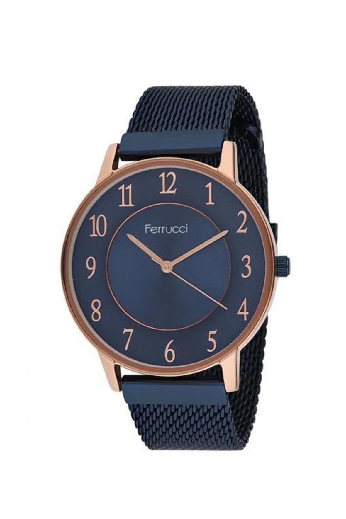 Ferrucci Lacivert Klasik Model 1. Sınıf Çelik Erkek Kol Saat