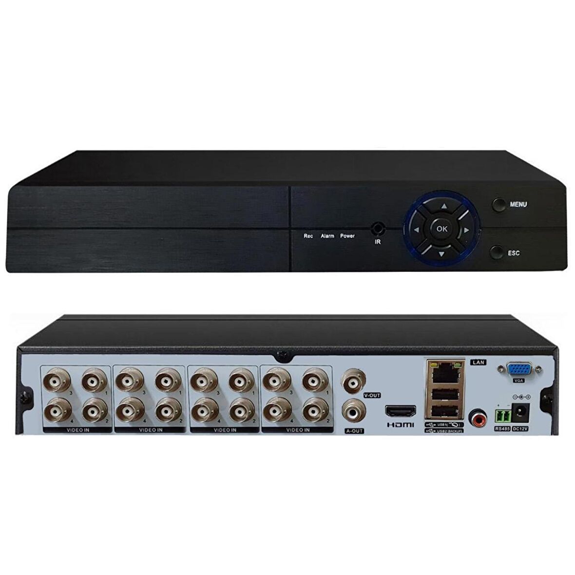 KAYIT CİHAZI AHD DVR 16 KANAL 2MP 1080N H265 5IN1 HİBRİT XMEYE AVENİR AV-TC16GM