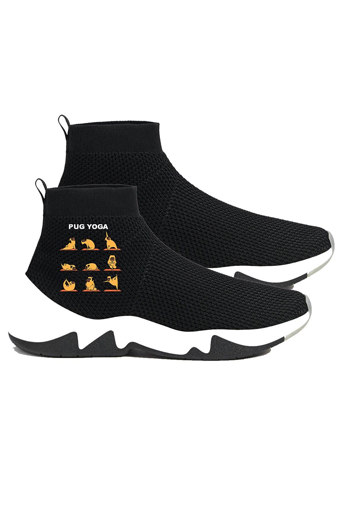 Pug Yoga Çorap Design Sneaker Spor Ayakkabı 