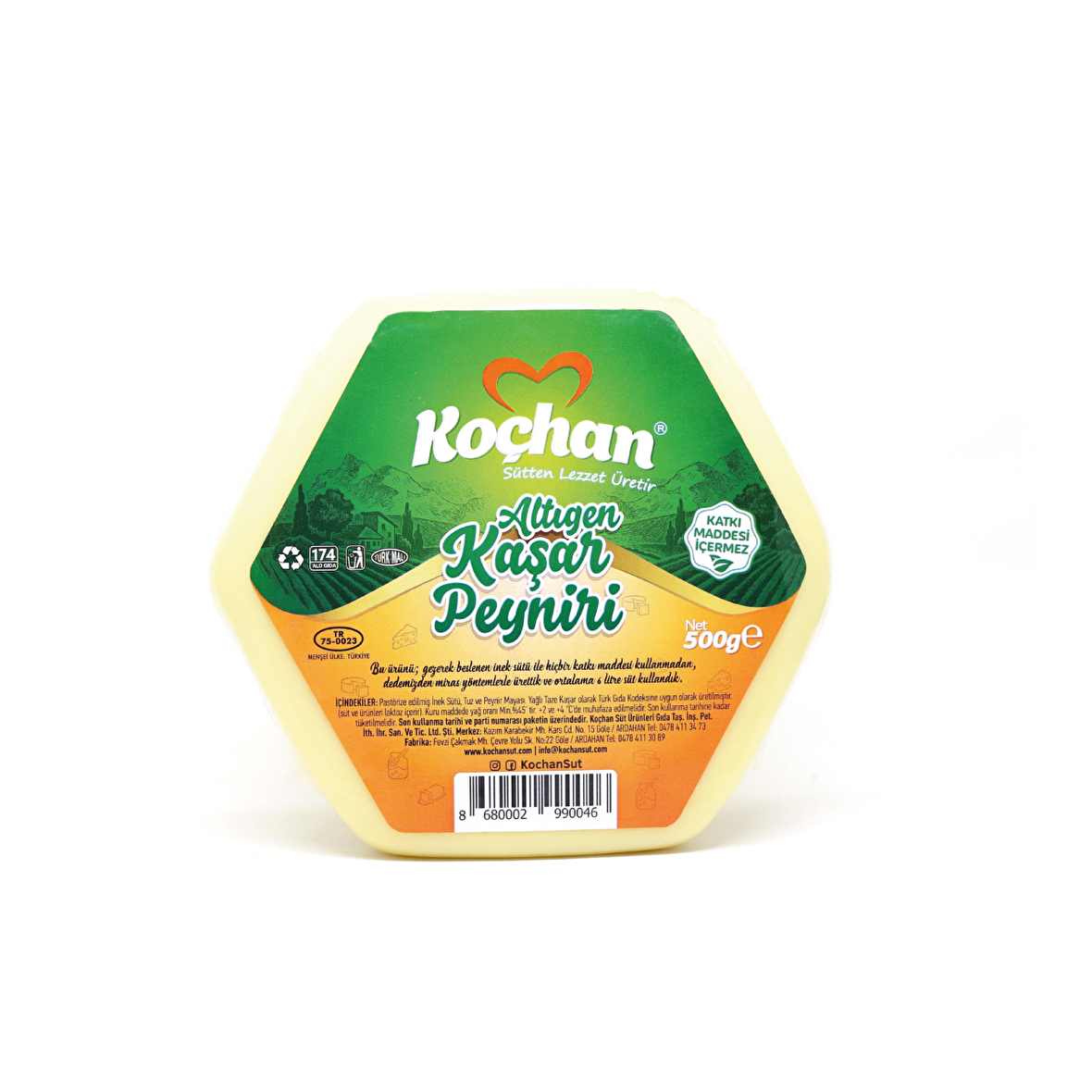 Koçhan Altıgen Kaşar (500 gr.)