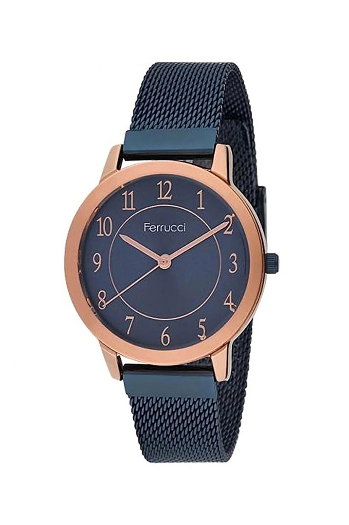 Ferrucci Lacivert Klasik Model 1. Sınıf Çelik Kadın Kol Saat