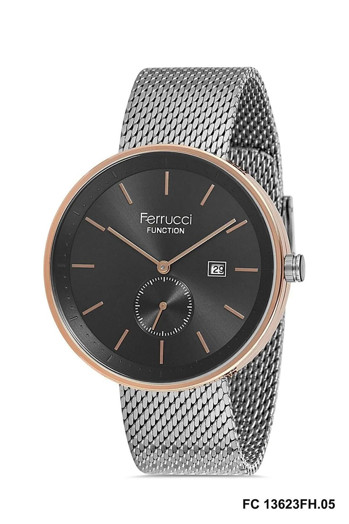 Ferrucci Gümüş Renk 1. Sınıf Çelik Erkek Kol Saat