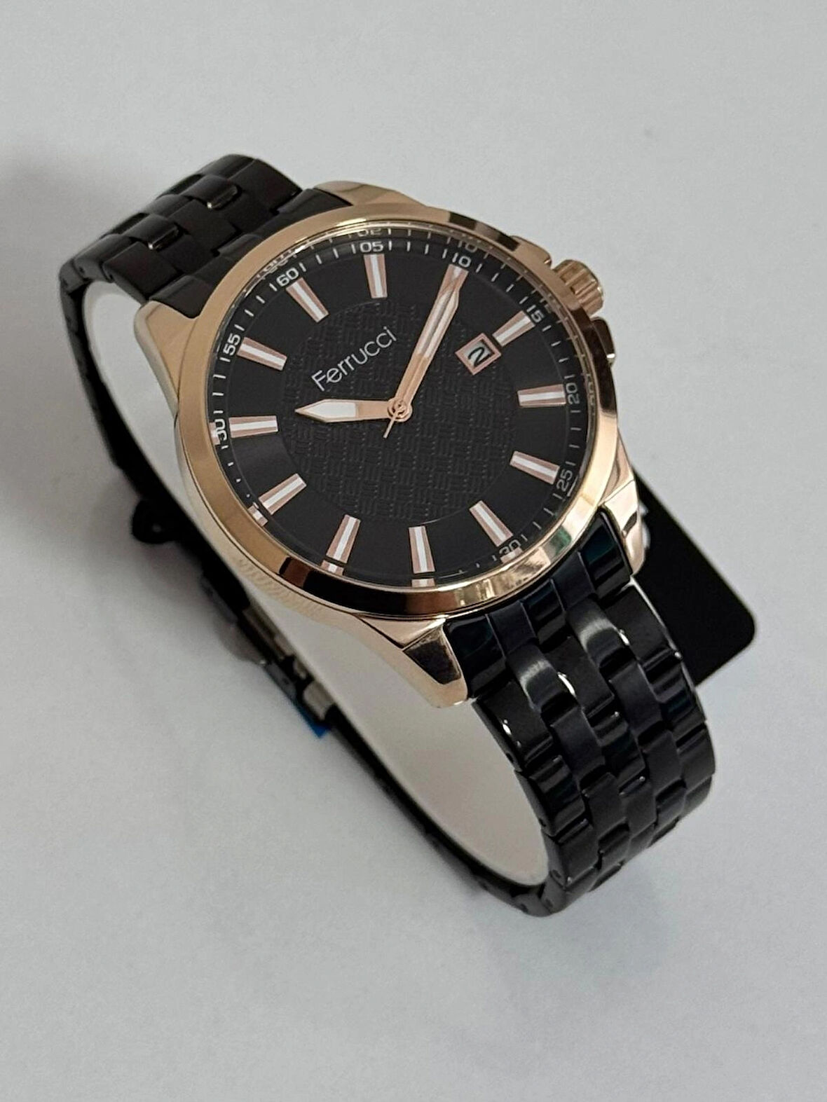 FERRUCCİ ERKEK KOL SAATİ TAKVİMLİ ÇELİK KASA 30 METRE SUYA DAYANIKLI