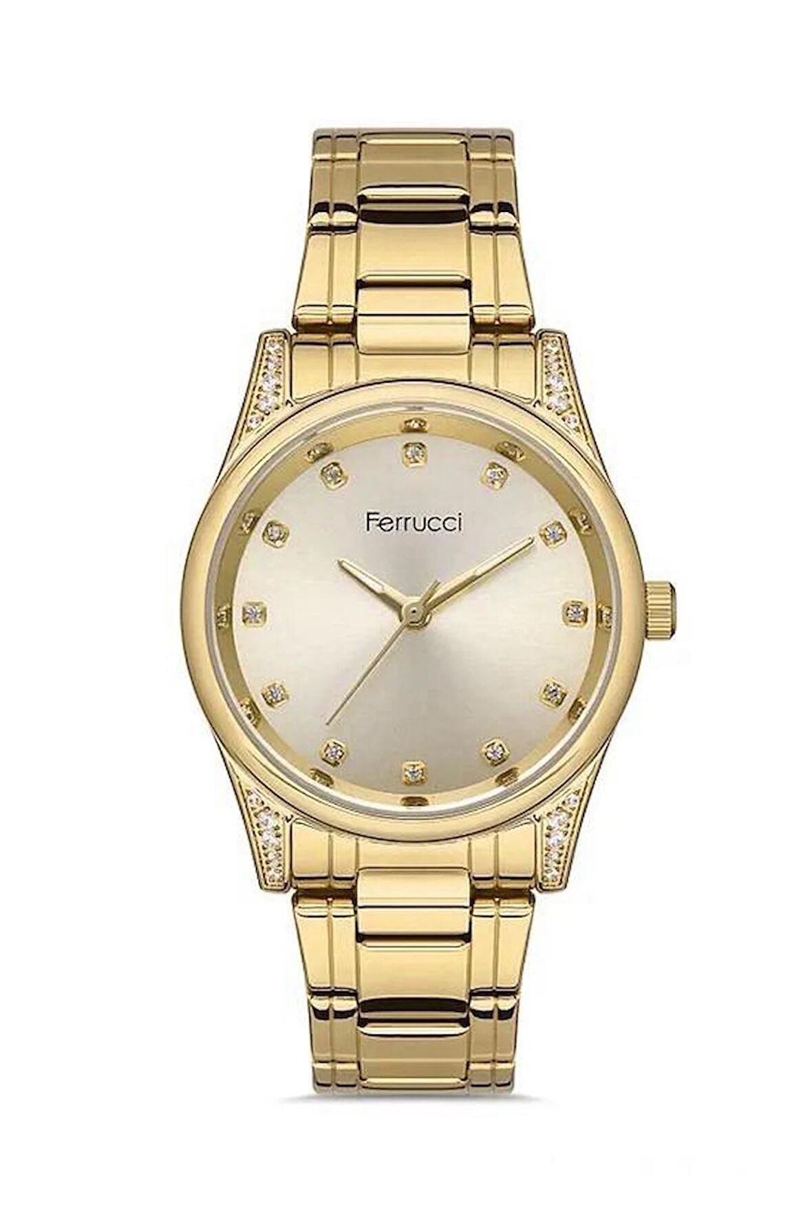Ferrucci 1.Sınıf Çelik Su Geçirmez Zirkon Taşlı Modern Şık Kadın Kol Saat