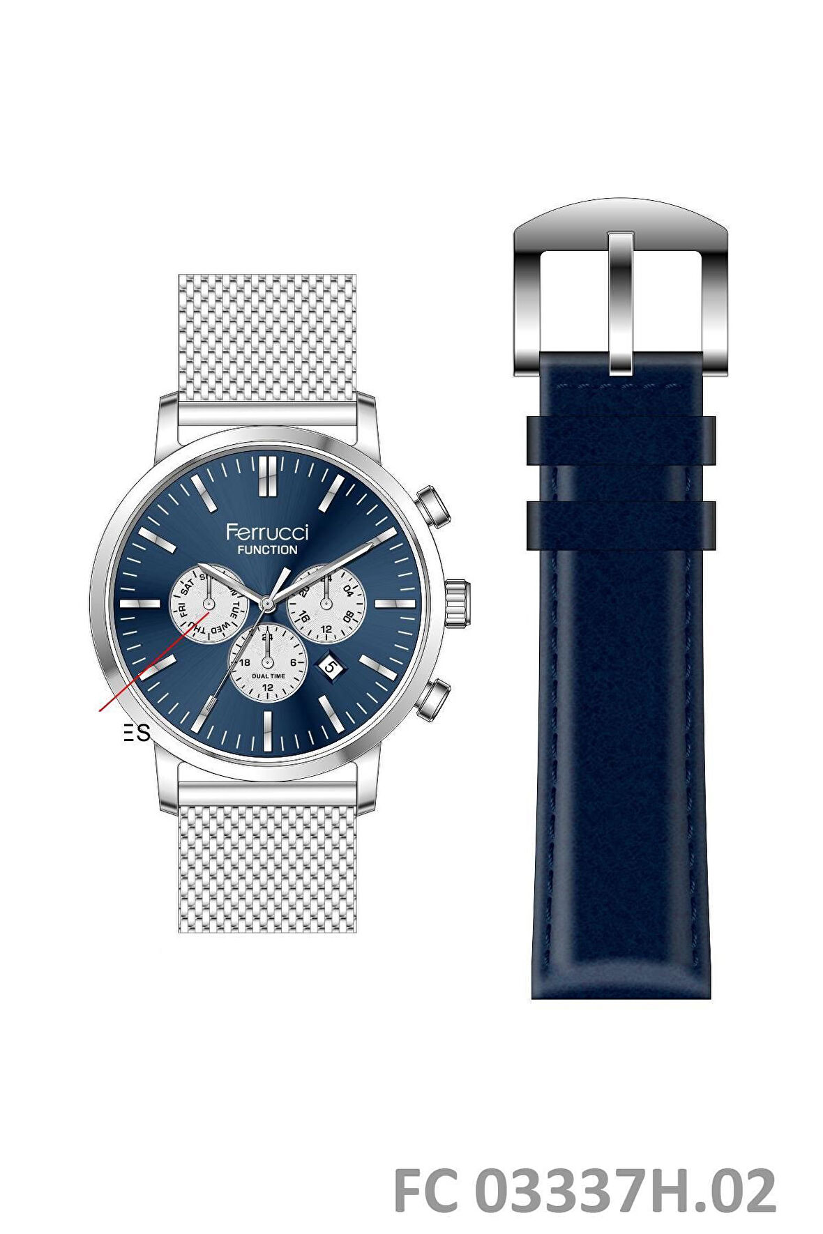 FRC.FT.1.284 Ferrucci Çelik Kordon Iç Göstergeleri Aktif Fonksiyonlu Yeni Sezon Erkek Kol Saati