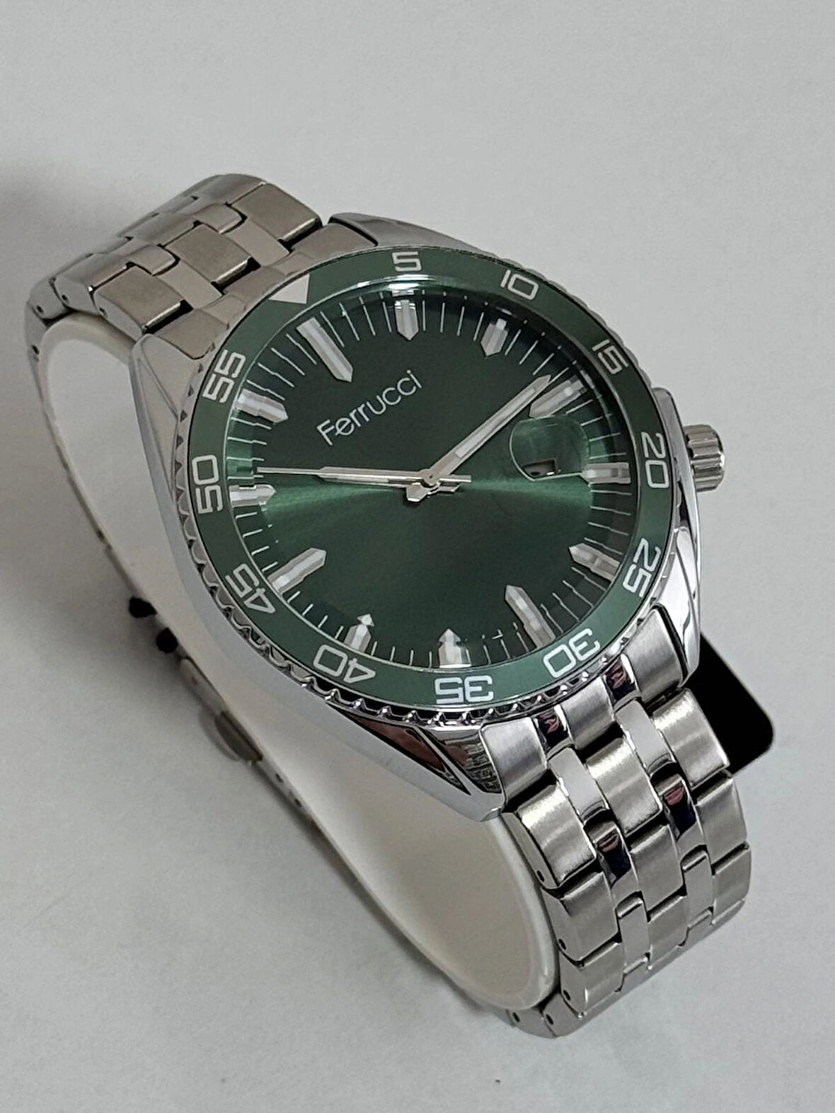 FERRUCCİ ERKEK KOL SAATİ ÇELİK KASA İÇİ YEŞİL 30 METRE SUYA DAYANIKLI