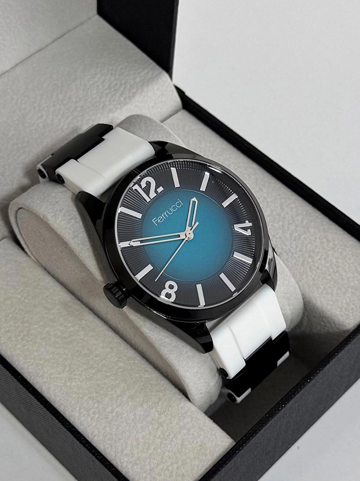 FERRUCCİ ERKEK KOL SAATİ ÇELİK KASA DAYANIKLI SİLİKON KORDON 30 METRE SUYA DAYANIKLI