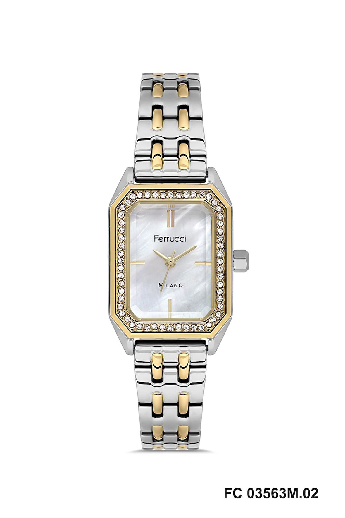 Ferrucci FC03563M.02 Gri Gold Köşeli 24 mm Kadın Kol Saati