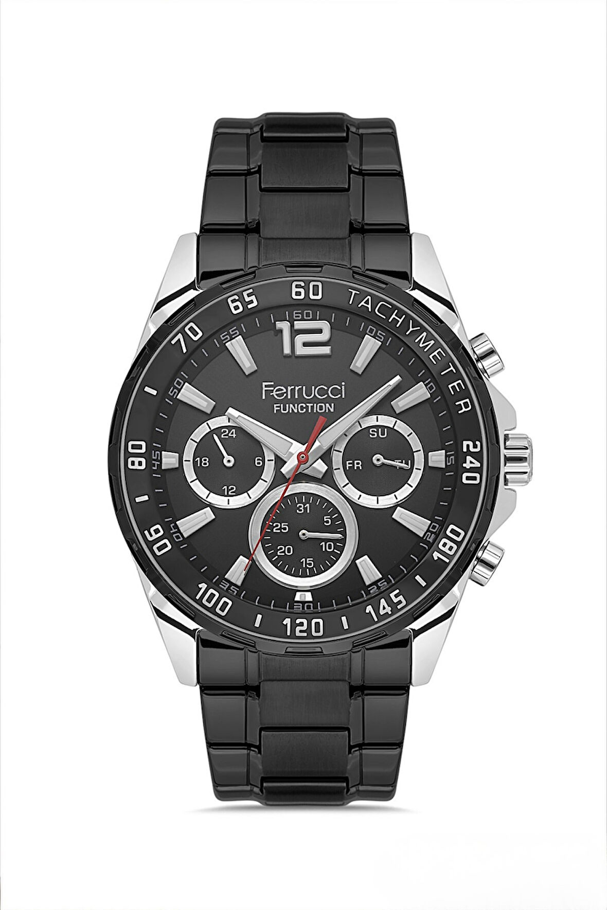 Ferrucci Siyah Çelik Kordon Erkek Kol Saati L03577M.03 