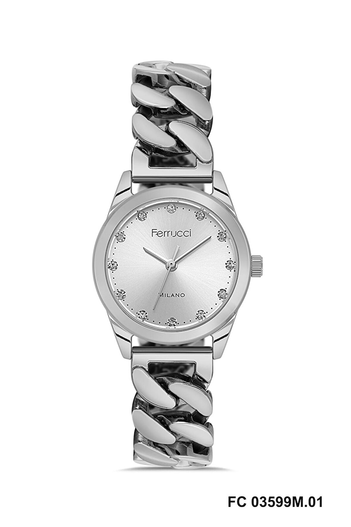 Ferrucci FC03599M.01 Gümüş Renk Bileklik Model 30 mm Kadın Kol Saati