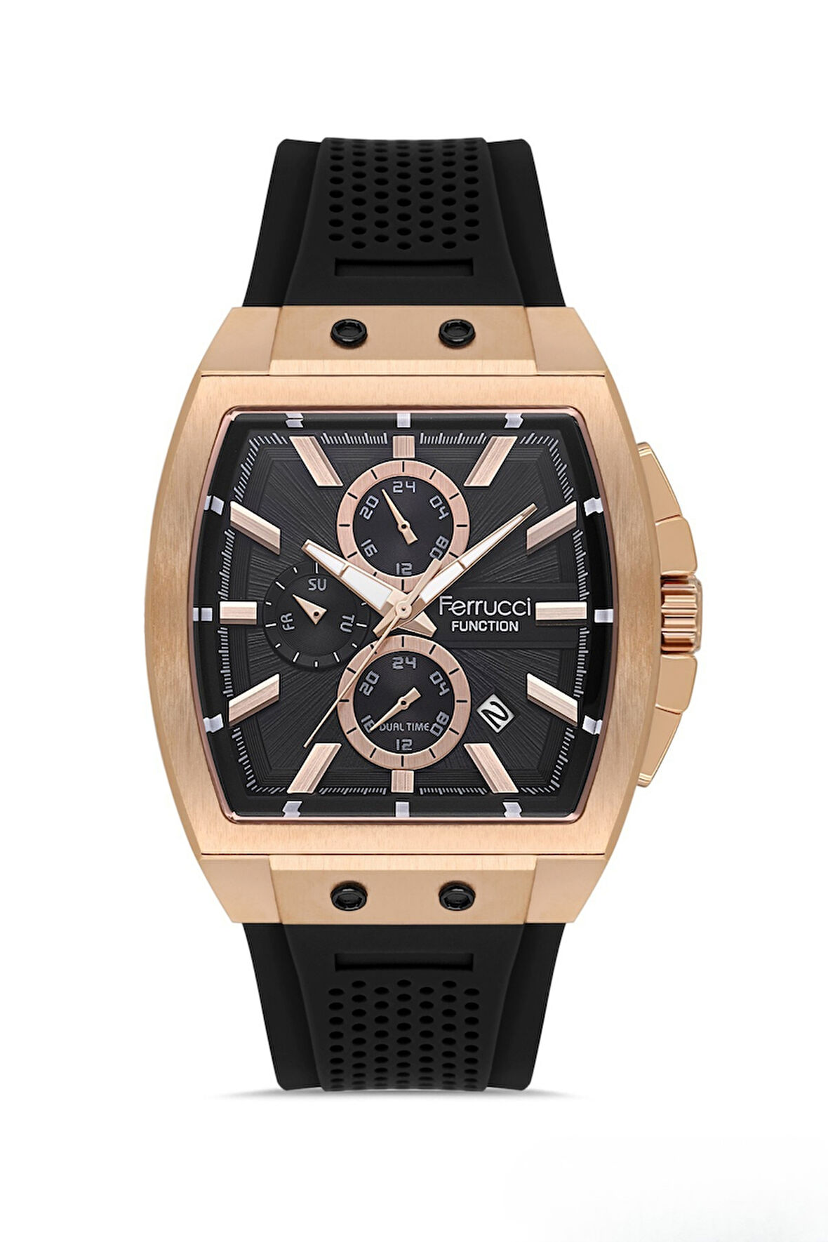 Ferrucci Siyah Silikon Kordon Erkek Kol Saati L03297S.03 