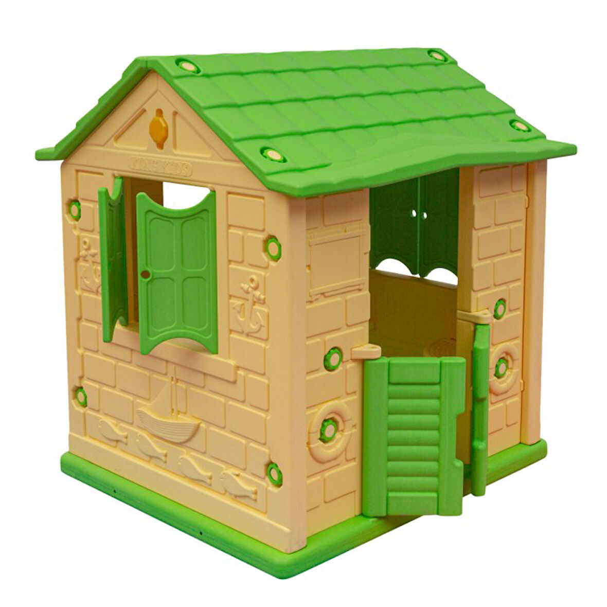 King Ev İki Kapılı Oyun Evi Krem