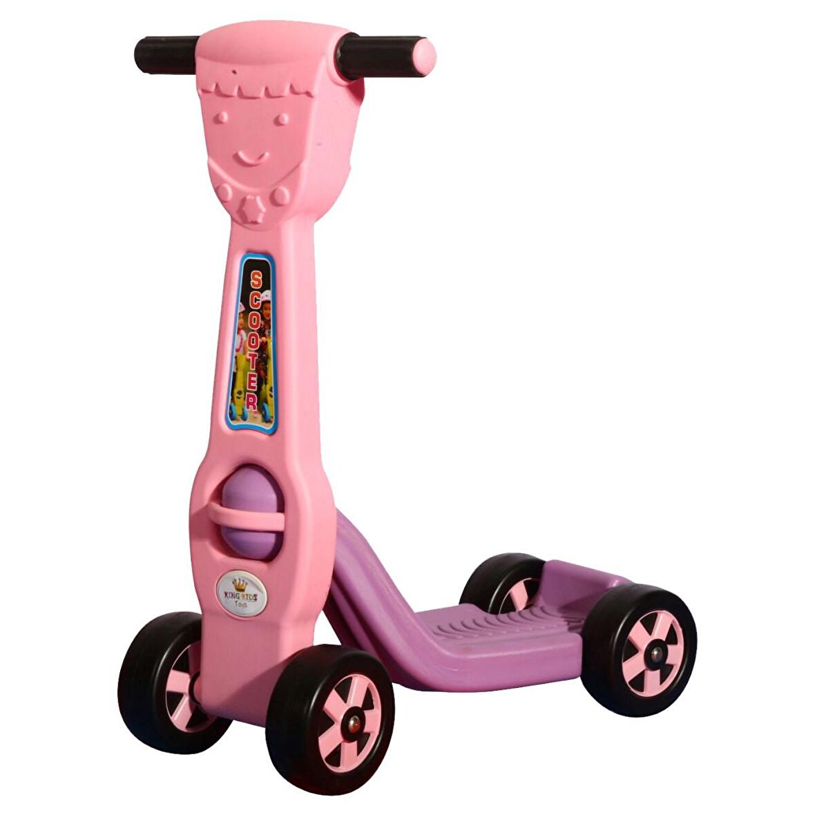 King Kids King Scooter 4 Tekerlekli Pembe-Lila