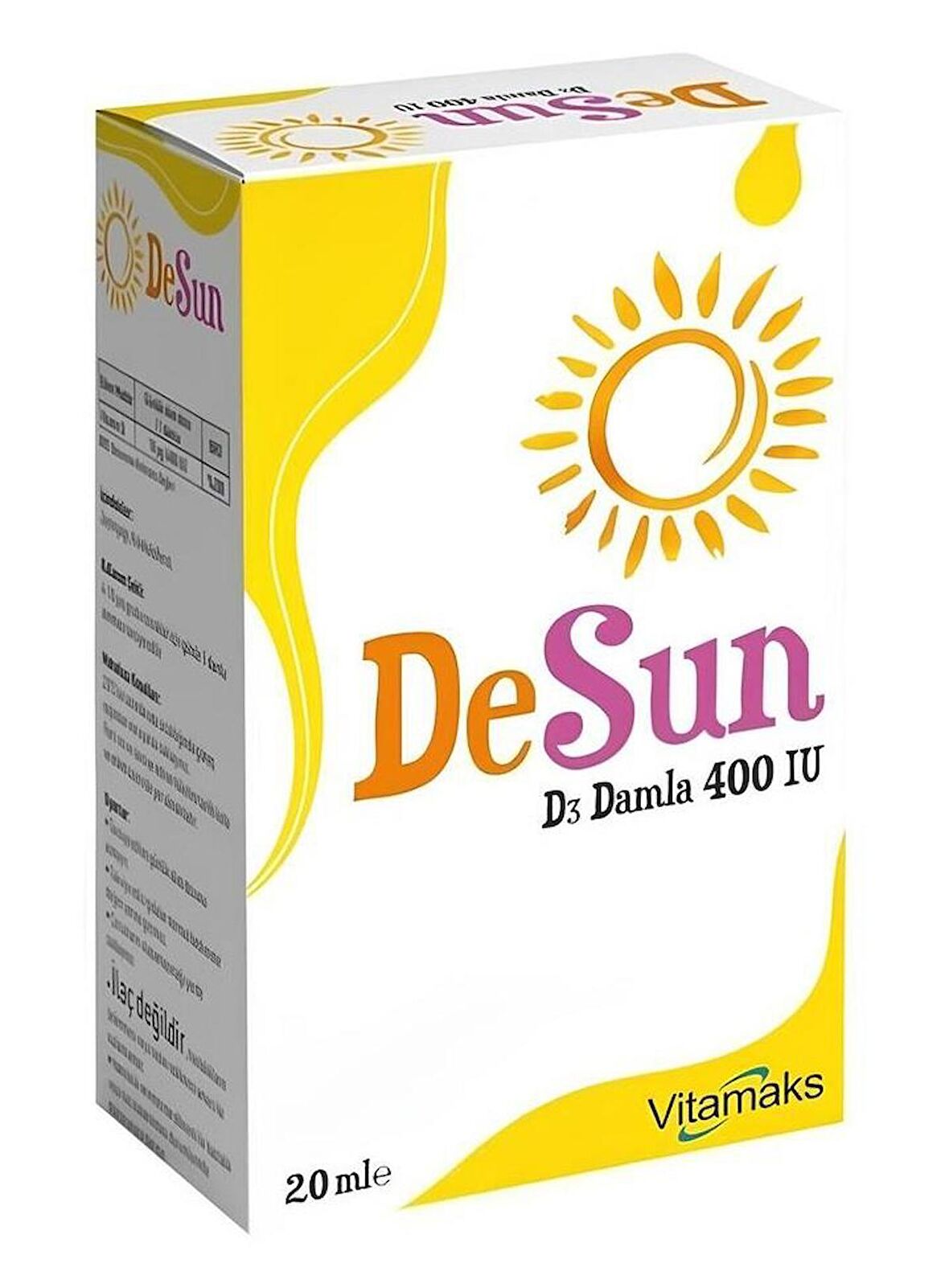 Desun Vitamin D3 400IU Damla 20 ml